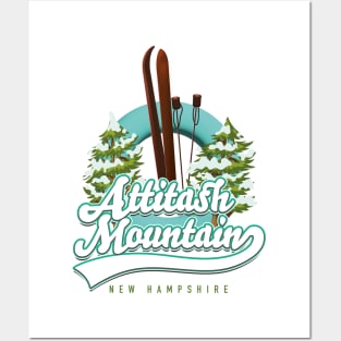 Attitash Mountain New Hampshire Ski logo Posters and Art